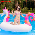 Waterproof Swimming Toys Pool Floating Unicorn Inflatable Ride-On Pool Float Island Float